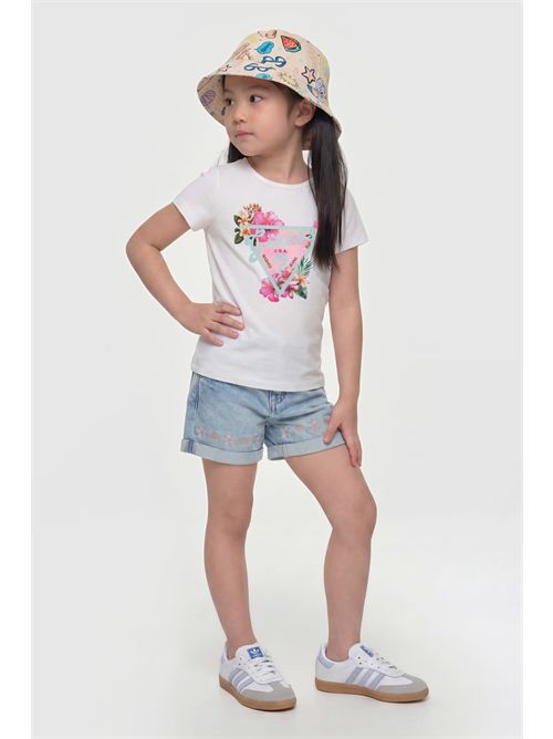 T-shirt con logo a triangolo GUESS | K6GI02K6YW4/G011